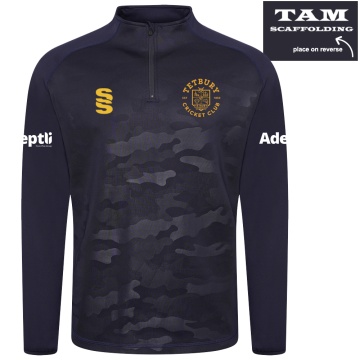 Camo 1/4 Zip Performance Top : Navy