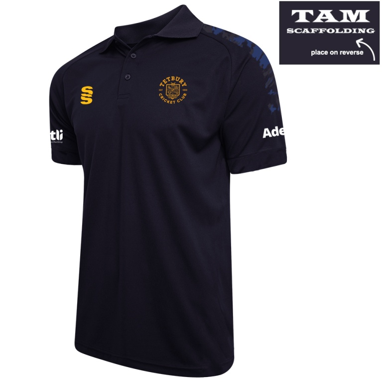 Dual Solid Colour Polo : Navy